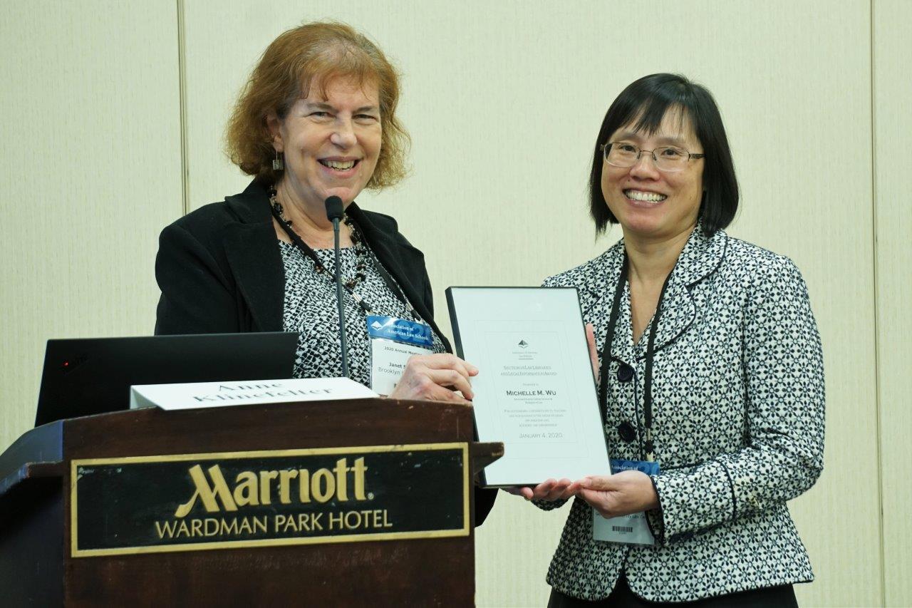 Law Libraries Legal Info Award, Michelle M. Wu