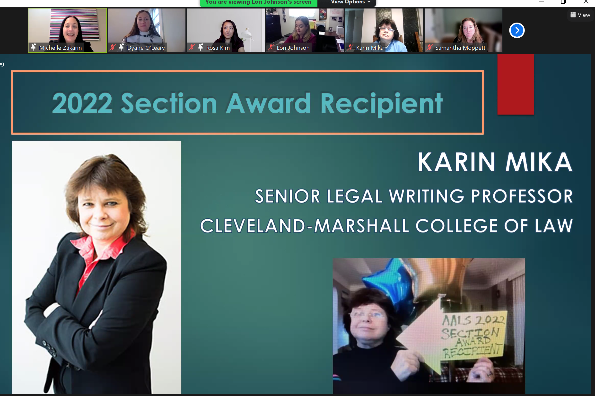 Legal Writing, Reasoning, and Research Awards Ceremony
